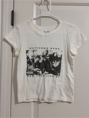 Brandy Melville White Matthews Band Graphic Tee